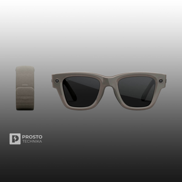 Ray-Ban Display Глянцевый Песочный с Прозрачно-Серыми Линзами